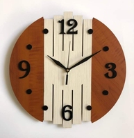 Meilleure vente horloge de montre murale en bois décorative en bois antique de forme ronde personnalisée suspendue fabrication en vrac