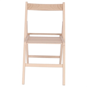 WELL HOME Chaise BAS en bois de hêtre non verni 43x47x79 cm Chaise de jardin - Product Image 3