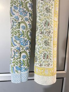 Lightweight Eco-Friendly Hand Block Printed <b>Floral</b> Cotton <b>Scarf</b> Traditional Indian Design Shawl - Product Image 5