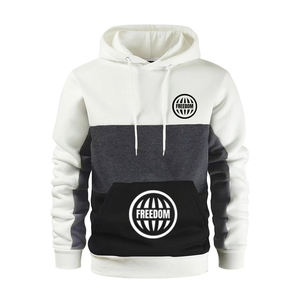 OEM personalizado recién llegado hombres pulóver sudaderas con capucha Patchwork Color polar hombres pulóver con vuelo fuera de estantes sudaderas con capucha - Product Image 5