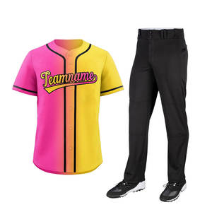 Jersey de béisbol Unisex de alta calidad Material transpirable duradero Nombre del equipo personalizable Diseño de talla grande para deportes al aire libre - Product Image 1
