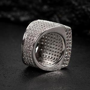 Premium GRA Certified VVS Moissanite Diamond 925 Sterling <b>Silver</b> Iced Out Hip Hop Micro Pave Statement Pinky <b>Ring</b> For <b>Men</b> - Product Image 2