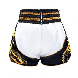 Shorts de Muay Thai en satin premium, légers, respirants, à séchage rapide, pour l'entraînement et les combats, vêtements de sport pour hommes. - Product Image 3
