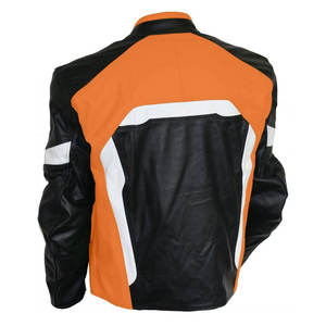 2025 caliente llegada personalizada a prueba de viento chaqueta de motocicleta de cuero genuino nuevo elegante personalizado chaquetas de moto de cuero genuino OEM - Product Image 3