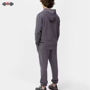 Best Quality Men's Winter Plus Size Acid Wash <b>Tracksuit</b> Sets Breathable 100% Cotton Windproof Quick Dry for Sporting Jogging - Product Image 5