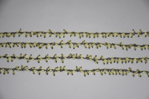 Chaîne de chapelet de grappe de perles de citrine de Quartz jaune plaqué noir de qualité supérieure, chaîne de perles de fil de laiton pour la fabrication de bijoux - Product Image 3