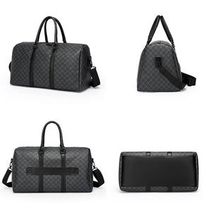 Sac de voyage d'affaires noir grande capacité pour homme, style classique F avec fermeture éclair et doublure en polyester - Product Image 4