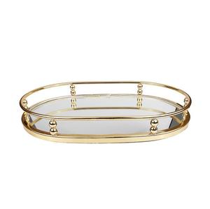 Plateau chic en métal miroir de luxe pour la décoration de la maison, la salle de bain et la chambre à coucher avec une finition miroir propre, raffinée et brillante - Product Image 4