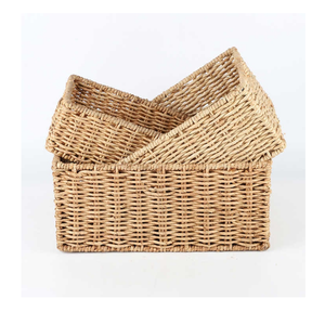 Chic Handwoven <b>Rattan</b> <b>Storage</b> <b>Baskets</b> Wicker Hamper for Kitchen & Living Space Made in Vietnam OEM ODM Service - Product Image 3