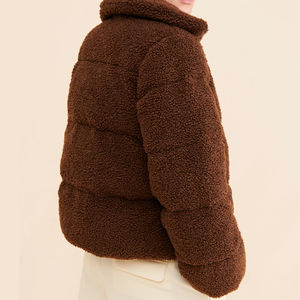 Nuevo Diseño, Venta al por Mayor, Chaqueta de Invierno para Mujer, Chaqueta Acolchada de Sherpa Personalizada, Impermeable, Transpirable, Cortavientos, de Algodón de Fábrica - Product Image 2