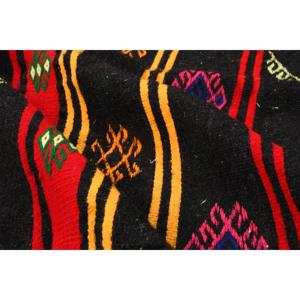 Tapis Kilim vintage 7x12,5 pieds, tapis turc, tapis en laine abstrait noir - Product Image 5