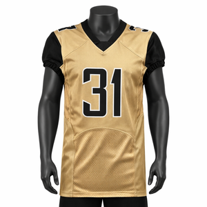Uniformes de Fútbol Americano Personalizados al por Mayor, Cuello en V, Malla, para Entrenamiento y Juego, OEM ODM - Product Image 1