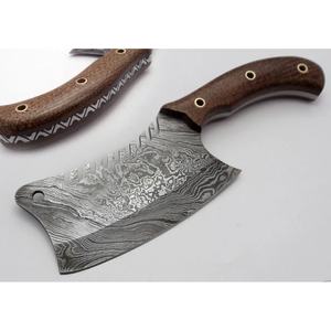 Couteau de chef JEXMOO en acier Damas fait main, multifonctionnel, à motif torsadé, avec étui en cuir pour une utilisation en cuisine - Product Image 6