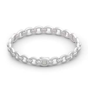 สร้อยข้อมือเงินสเตอร์ลิงเจลิยาประดับด้วยหินเพทายทรงกลม - Product Image 2