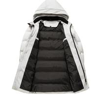 Veste d'hiver pour homme, doudoune parka, doudoune en duvet de canard blanc pour homme, à capuche, chaude, épaisse, longue, doudoune