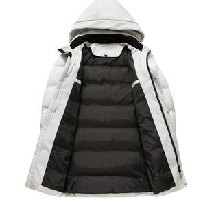 Veste d'hiver pour homme, doudoune parka, doudoune en duvet de canard blanc pour homme, à capuche, chaude, épaisse, longue, doudoune - Product Image 6