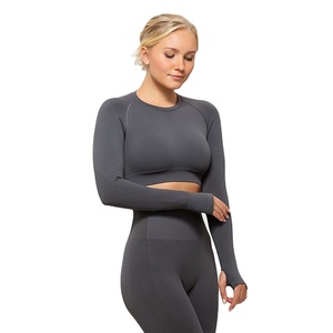 Camiseta Deportiva de Manga Larga para Mujer, Personalizada, Lisa, al por Mayor, de Alta Calidad, Ajustada, Elástica y Ligera - Product Image 5