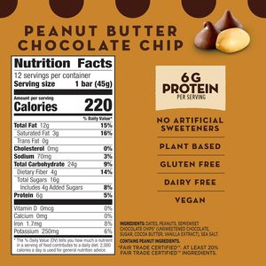 Barras de Chocolate con Mantequilla de Maní Larabar, con Frutas y Nueces, Sin Gluten y Veganas, 19.2 oz, 12 Unidades - Product Image 6