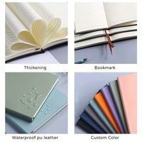 Carnet de notes A5 personnalisé avec logo, agenda quotidien en cuir, accessoire de bureau classique avec couverture en cuir PU