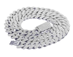 Cadena de eslabones cubanos de plata de ley S925 de alta calidad Iced Out Hip Hop Moissanite Diamond Jewelry para hombres Party Wear - Product Image 1