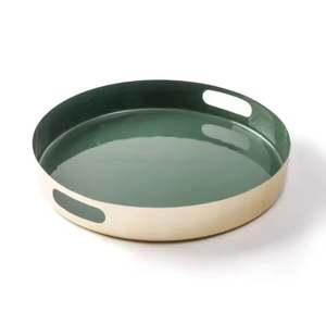 เครื่องใช้บนโต๊ะอาหารถาดไม้วอลนัทตกแต่งร้านอาหารของโรงแรมถาดกลม - Product Image 4