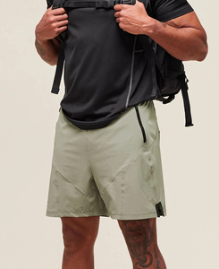 กางเกงขาสั้นผ้าใบเอวสูงระบายอากาศได้ดีสไตล์ฮิปฮอปสำหรับฤดูร้อนกางเกงขาสั้นทรงคาร์โก้แบบผูกเชือกปิดแบบทึบตัดด้านข้างแห้งเร็ว - Product Image 6