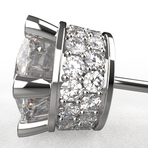 Pendientes de Botón de Diseño Solitario Avarta de 2 Quilates Cada Uno, Plata de Ley para Niñas y Mujeres, Joyería Fina - Product Image 2