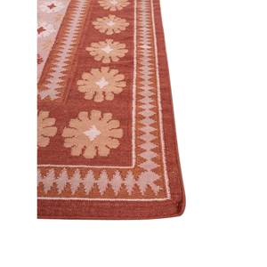 Alfombras de Lana Hechas a Mano Alhambra, Diseño de Tejido Plano, Rosa, Morado, Geométrico, Abstracto, para el Hogar, Rectangular, para Pasillo, Felpa, para Sala de Estar - Product Image 4