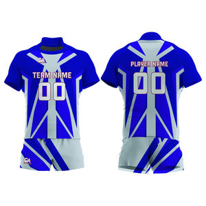 ชุดเครื่องแบบรักบี้ชุดเสื้อเจอร์ซีย์100% ผ้าโพลีเอสเตอร์แบบแห้งเร็วออกแบบได้ตามต้องการโลโก้และปักสไตล์รักบี้ - Product Image 6