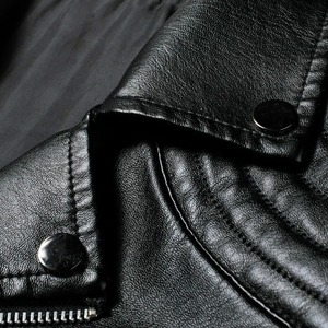 ABRA SPORTS Chaqueta Acolchada de Cuero PU de Alta Calidad para Hombre, Estilo Moderno con Cuello Alto y Cremallera, Estilo Urbano, Venta al Por Mayor - Product Image 4