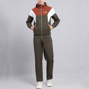 Marque privée personnalisée hiver à capuche solide imprimé hommes pull à manches longues survêtements-respirant coupe-vent vêtements de sport - Product Image 1