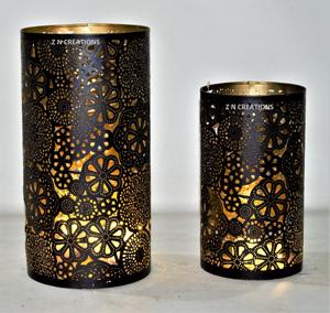 Bougeoirs votifs en tôle de fer indien moderne faits à la main support de photophore à impression personnalisée événement à domicile décoration de mariage modèle de Logo - Product Image 4