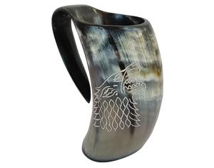 Auténtica Taza Vikinga Ecológica de Cuerno de Búfalo Hecha a Mano, Grado Alimenticio, Estilo Medieval, Religiosa, Feng Shui, Taza de Cerveza con Diseño Animal - Product Image 5