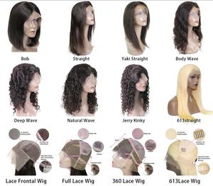 Perruque en dentelle à double trame pour extensions de cheveux indiens de temple, avec ondulations profondes et lisses soyeuses, Cheveux vierges Remy HAIR KING - Product Image 3