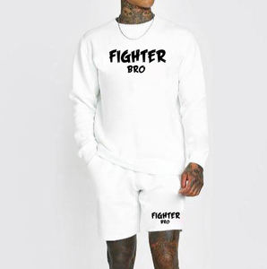 Ensemble T-shirt et short d'été en coton à manches courtes pour homme Streetwear surdimensionné Ensemble deux pièces respirant grande taille - Product Image 6