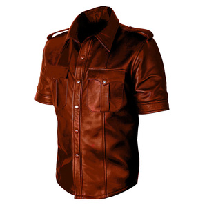 Camisas de caza de invierno OEM para hombre, estilo transpirable, venta al por mayor, camisa de vestir Formal de piel de cordero auténtica, precio de fábrica personalizado - Product Image 2