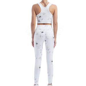 Nouvelle conception, haute qualité, best-seller, ensembles de yoga pour femmes à taille élastique, respirants, ajustables et confortables - Product Image 3