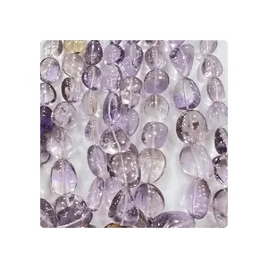 Natural Ametrine Quartz Gemstone Smooth Nuggets Shape Beads Size 10-15MM Approx Natural Gemstone Beads
