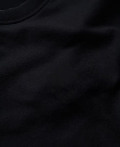 Le plus doux 100% coton surdimensionné Hip Hop manches longues col rond prix de gros t-shirt noir uni pour hommes - Product Image 4