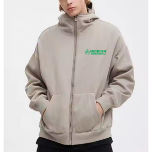 Veste à capuche unisexe avec fermeture éclair, entièrement zippée, en molleton French Terry, respirante, séchage rapide, pour l'hiver, athlétique, grandes tailles, meilleure qualité - Product Image 4