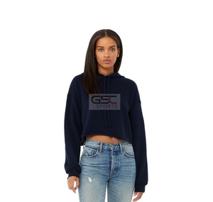 <b>Crop</b> <b>Top</b> Short Length Fleece Hoodies for Women with Full Sleeves and Single Plain Color Get Manufacture Your Private Brand Hoods - Product Image 1