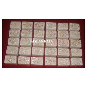 Importateur et exportateur de boîtes à bijoux de forme rectangulaire en nacre incrustée de marbre blanc pour la décoration intérieure et les cadeaux d'entreprise - Product Image 1