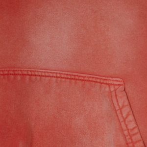 Luxe uni de haute qualité coupe régulière sweats à capuche de poche brodés sans ficelle éponge française 100% coton lourd recadrée Sunfade - Product Image 5