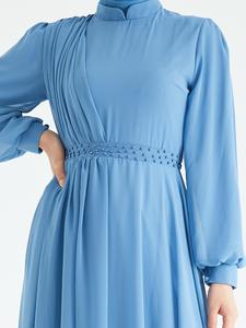 Kaftan Jalabiya de style Dubaï pour longues soirées, vêtements musulmans traditionnels de créateur pour adultes, robe islamique en mousseline de soie - Product Image 2