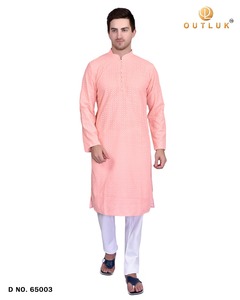 Pijama tradicional con estilo de alta calidad Georgette Lucknowi Work Kurta para hombre, fiesta de boda, compromiso, el estilo indio más hermoso - Product Image 5