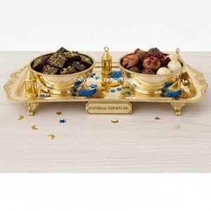 Bandeja de Chocolate Chapada en Oro de Lujo con Tazón, Tamaño Personalizado, Hecho a Mano, Tazón para Dulces Clásico y Elegante, Nuevo Tazón de Chocolate al por Mayor - Product Image 1