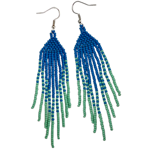 Pendientes de Gancho con Cuentas de Arroz Estilo Boho, Pendientes con Flecos de Cuentas de Semillas, Pendientes Colgantes de Cuentas de Vidrio de Moda, Ropa de Fiesta, Ropa de Playa - Product Image 3