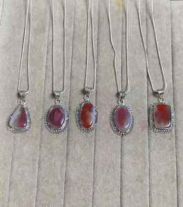 Collier pendentif en lapis-lazuli naturel poli, avec chaîne en argent allemand, bijoux unisexes faits à la main, vente en gros - Product Image 4