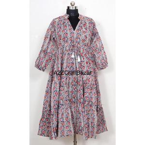 Women's Summer Bodycon Midi Mini <b>Dress</b> Bohemian Hippie Style Deep Neck Button Closure Block Print Natural <b>Dress</b> <b>Plus</b> <b>Size</b> - Product Image 5