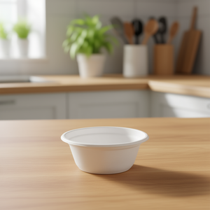 24 OZ (710ML) <b>Microwavable</b> White Paper <b>Bowl</b> Natural Bagasse Disposable <b>Bowls</b> - Product Image 3